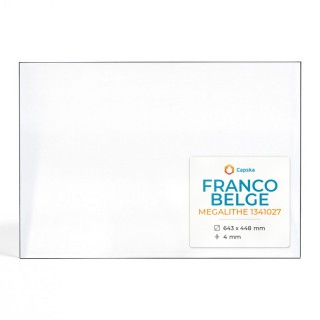 Vitre Franco Belge MEGALITHE 1341027 - Verre Rectangle pour poêle à bois