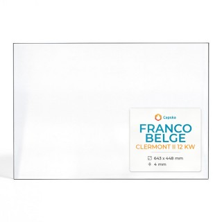 Franco Belge CLERMONT II 12 KW Glas - Rechteck Kaminglas