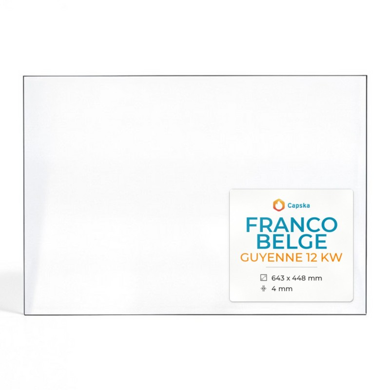Vitre Franco Belge GUYENNE 12 KW - Verre Rectangle pour poêle à bois