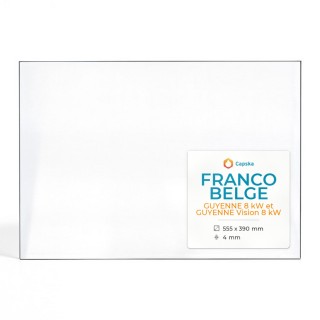 Vitre Franco Belge GUYENNE 8 kW - Verre Rectangle pour poêle à bois