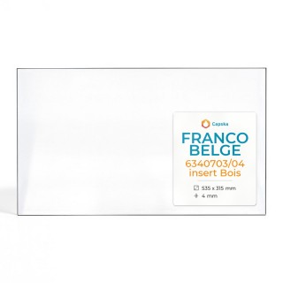 Vitre Franco Belge 6340703/04 INSERT BOIS - Verre Rectangle pour insert