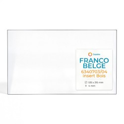 Franco Belge 6340703/04 INSERT BOIS Glass - Rectangular glass panel for fireplace insert