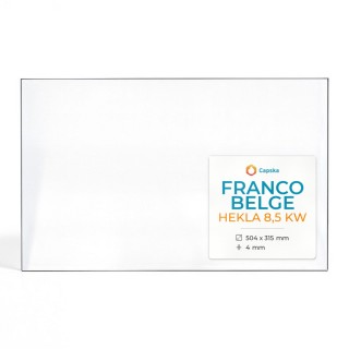 Franco Belge HEKLA 8,5 KW Glass - Rectangular Fireplace Insert Panel