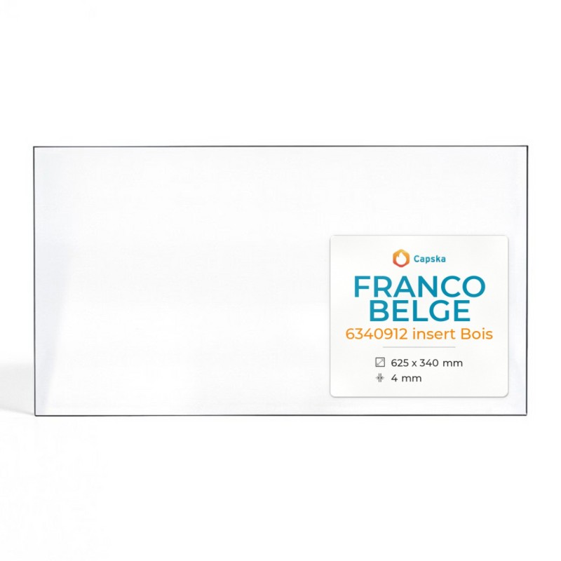 Vitre Franco Belge 6340912 INSERT BOIS - Verre Rectangle pour insert
