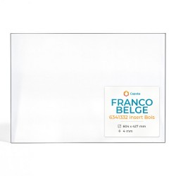Franco Belge 6341332 INSERT BOIS Glass - Rectangular glass panel for fireplace insert