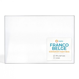 Vitre Franco Belge 6351520/21 INSERT BOIS - Verre Rectangle pour insert