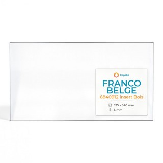 Vitre Franco Belge 6840912 INSERT BOIS - Verre Rectangle pour insert