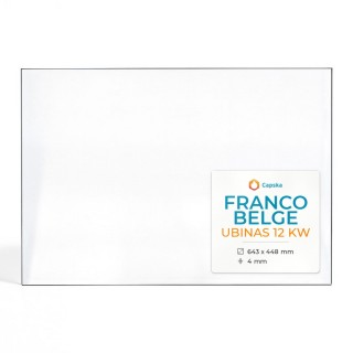 Franco Belge UBINAS 12 KW Glass - Rectangular Fireplace Insert Panel