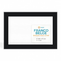Vitre Franco Belge BASQUE VISION 12 KW - Verre Rectangle Sérigraphié pour poêle à bois