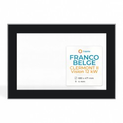 Vetro Franco Belge CLERMONT II VISION 12 KW - Vetro Rettangolo Serigrafato per stufa a legna