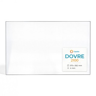 Vetro Dovre 2100 - Vetro Rettangolo per inserto caminetto