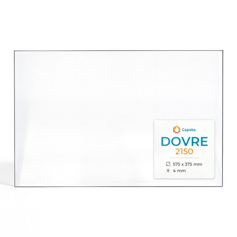 Dovre 2150 Glass Panel for Fireplace Insert - Rectangular Shape