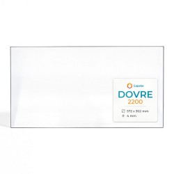 Dovre 2200 Glass - Rectangular glass panel for fireplace insert
