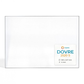 Dovre 2520 S Glas - Rechteck Seitlich Kaminglas für Kaminofen