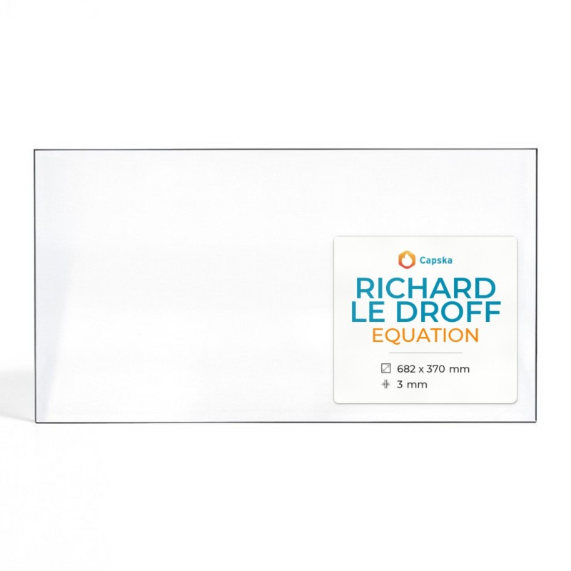 Vetro Richard Le Droff EQUATION - Vetro Rettangolo per inserto caminetto