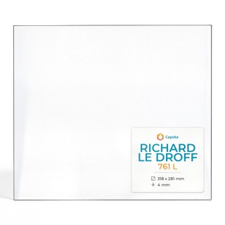 Richard Le Droff 761 L Glas - Rechteck Seitlich Kaminglas für Kaminofen