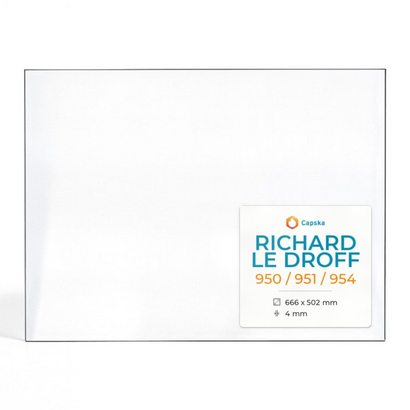 Vitre Richard Le Droff 950 / 951 / 954 - Verre Rectangle pour insert