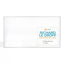 Richard Le Droff EQUATION 781 L (outer pane) Glass - Rectangular glass panel for fireplace insert