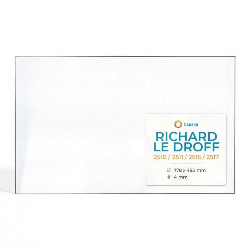 Vitre Richard Le Droff 2510 / 2511 / 2515 / 2517 - Verre Rectangle pour insert