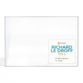 Richard Le Droff 773 L Glas - Rechteck Kaminglas für Kaminofen
