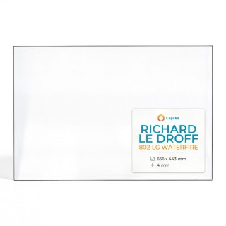 Vitre Richard Le Droff 802 LG WATERFIRE - Verre Rectangle pour insert