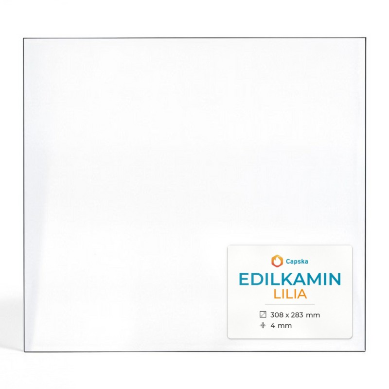 Edilkamin LILIA Glas - Rechteck Kaminglas für Kaminofen