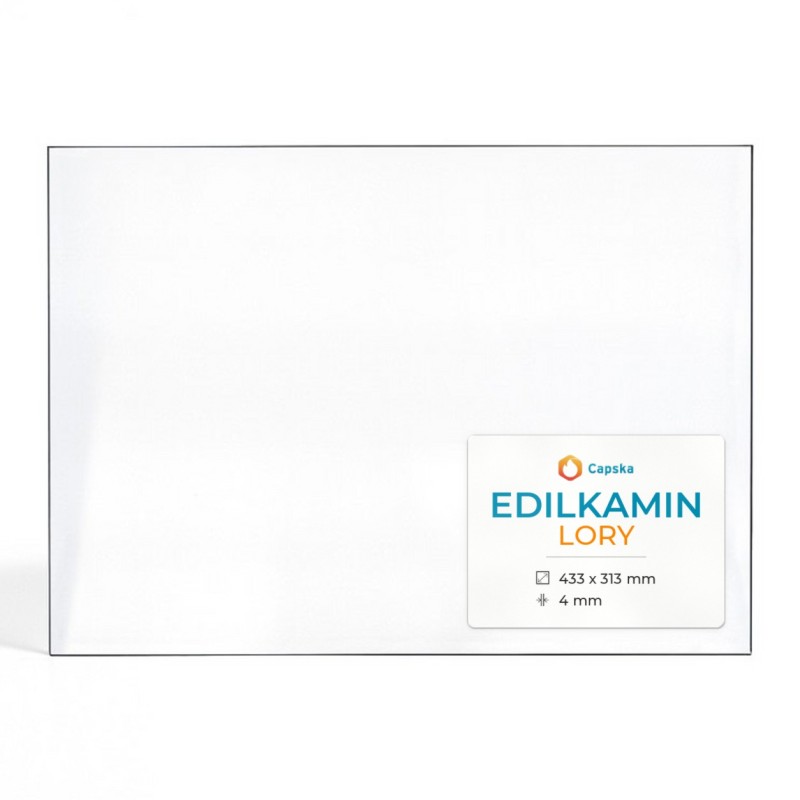 Edilkamin LORY Glas - Rechteck Kaminglas für Kaminofen