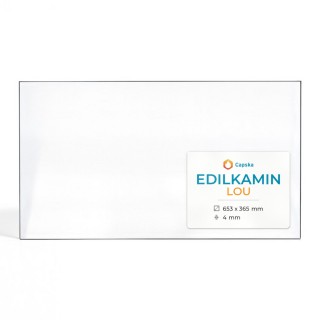 Edilkamin LOU Glass - Rectangular Panel for Wood Burning Stove