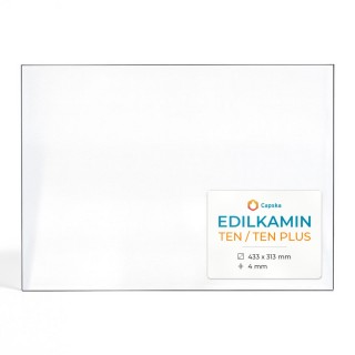 Vetro Edilkamin TEN / TEN PLUS - Vetro Rettangolo per stufa a legna