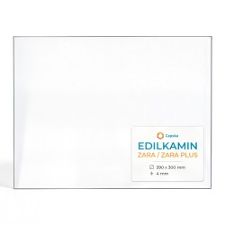 Edilkamin ZARA / ZARA PLUS Glas - Rechteck Kaminglas für Kaminofen