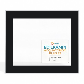 Vitre Edilkamin ACQUATONDO PLUS 22 - Verre Rectangle Sérigraphié pour insert