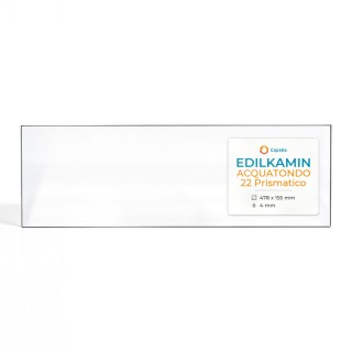 Edilkamin ACQUATONDO 22 PRISMATICO Glas - Rechteck Seitlich Kaminglas für Kaminofen