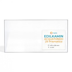 Edilkamin ACQUATONDO 29 PRISMATICO Glass - Rectangular Side glass panel for fireplace insert