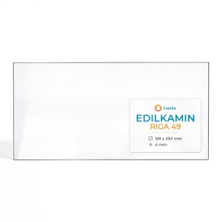 Edilkamin RIGA 49 Glass - Rectangular Fireplace Insert Panel