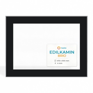 Edilkamin BRIO Glass - Rectangular Screen-printed Glass Panel for Pellet Stove