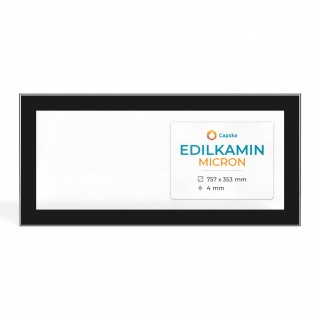 Edilkamin MICRON Glass - Rectangular Screen-printed Panel