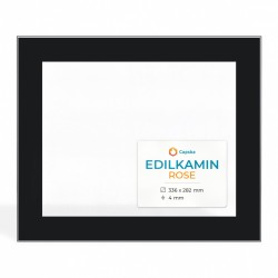 Vitre Edilkamin ROSE - Verre Rectangle Sérigraphié pour poêle à granulés