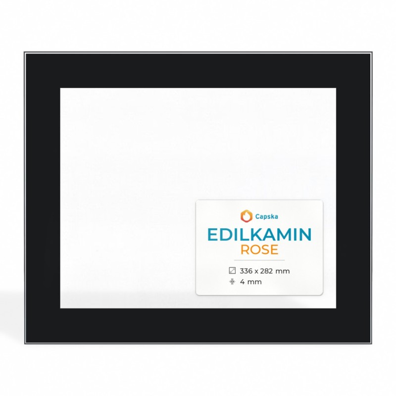 Vitre Edilkamin ROSE - Verre Rectangle Sérigraphié pour poêle à granulés