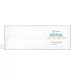 Vetro Jotul F371 / 373 / 375 / 379 - Vetro rettangolare 125 x 529 mm