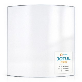 Vetro Jotul F350 curvo - Dimensioni 430x460x4mm