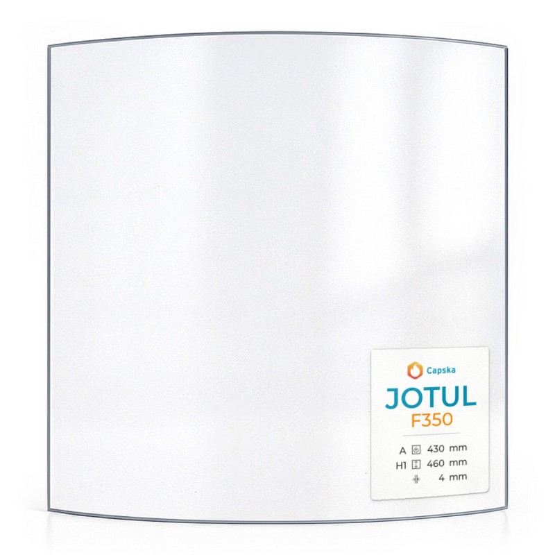 Jotul F350 Curved stove Glass -Replacement Glass Panel - Capska