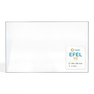 Vetro Efel 112 - Vetro Rettangolo per inserto per caminetto