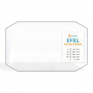 Vitre Efel MONTANA - Verre 4 angles coupés pour poêle à bois