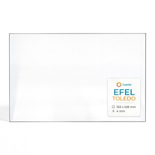 Efel TOLEDO Glas - Rechteck Kaminglas für Kaminofen