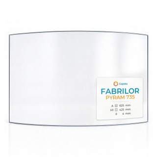 Fabrilor PYRAM 735 Glass - Curved Panel for Fireplace Insert