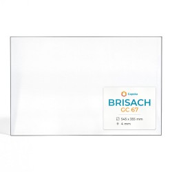 Brisach GC 67 Glass - Rectangular glass panel for fireplace insert