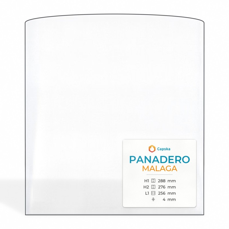 Vitre Panadero MALAGA - Verre Rectangle cintré pour poêle à bois