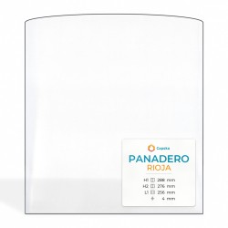 Vitre Panadero RIOJA - Verre Rectangle cintré pour poêle à bois