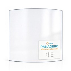 Panadero VEGA Glas - in sich gebogenes Seitlich Kaminglas für Kaminofen