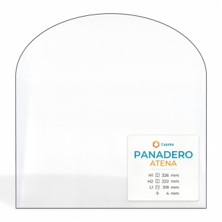 Vitre Panadero ATENA - Verre Rectangle cintré pour poêle à bois